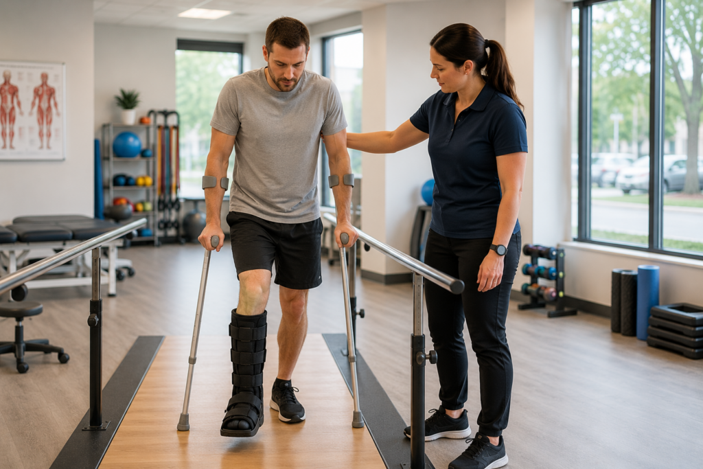 walking rehabilitation after ankle surgery in Burlington