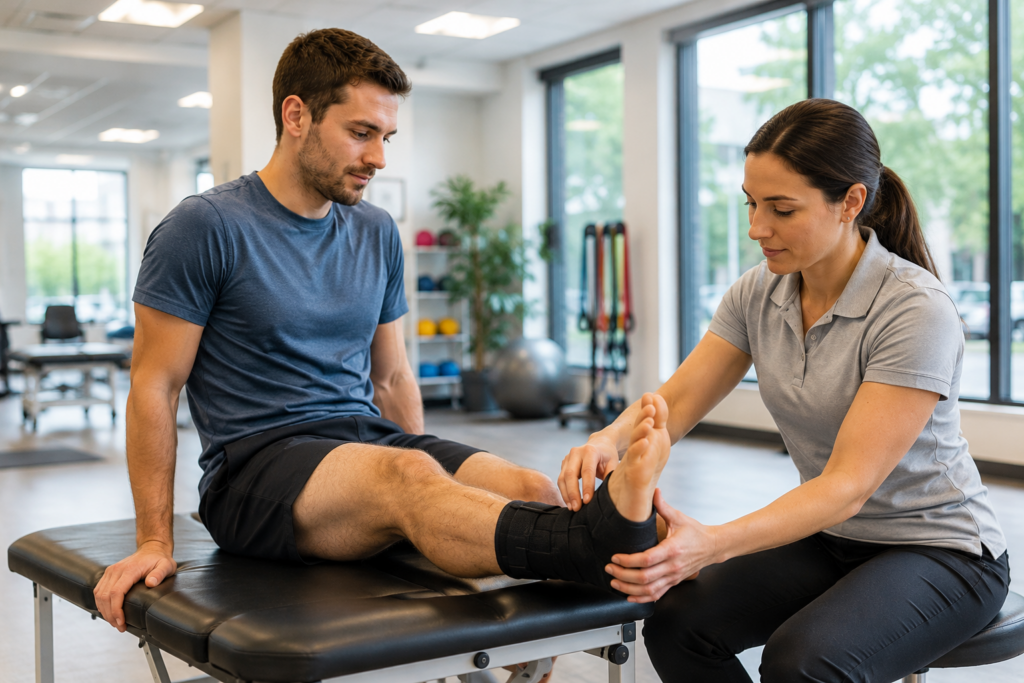 ankle surgery recovery physiotherapy in Burlington